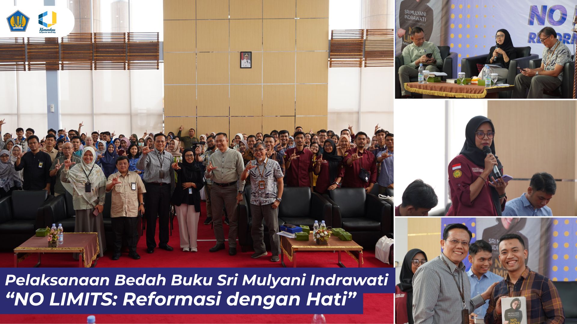 Pelaksanaan Bedah Buku Sri Mulyani Indrawati NO LIMITS: Reformasi dengan Hati