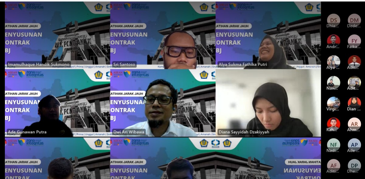 BDK Pontianak Gelar Pelatihan Jarak Jauh Penyusunan Kontrak Pengadaan Barang/Jasa