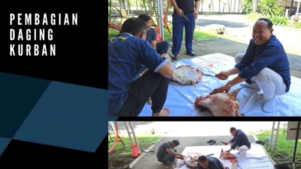 Pembinaan Mental Rohani Pembagian Daging Kurban