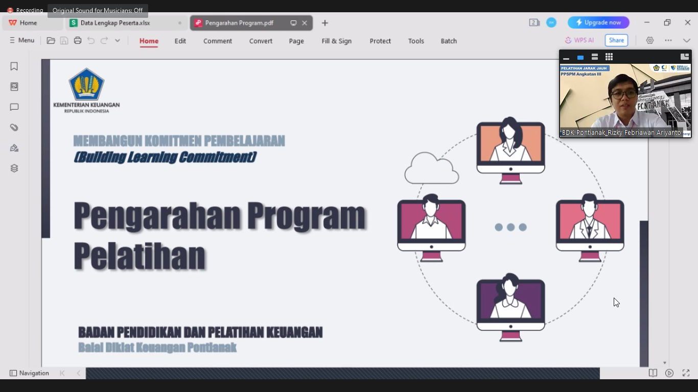 Pembukaan PJJ Pejabat Penandatangan Surat Perintah Membayar (PPSPM) Angkatan III