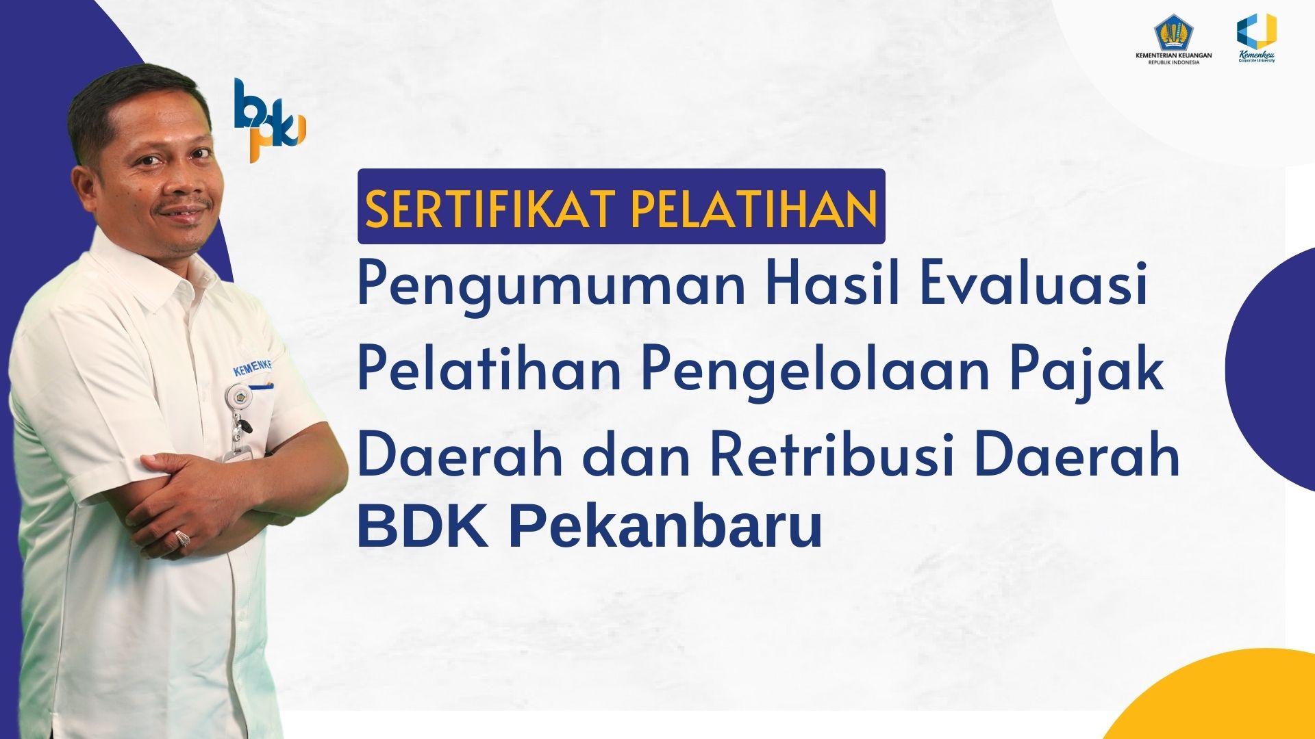 Sertifikat Pelatihan Pengelolaan Pajak Daerah dan Retribusi Daerah