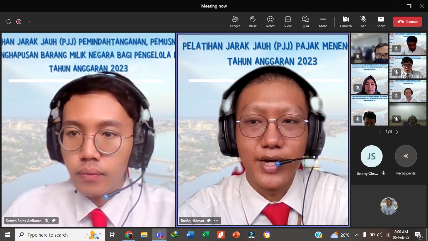Pelatihan Jarak Jauh di BDK Pontianak dimulai kembali, sekarang menggunakan Microsoft Teams