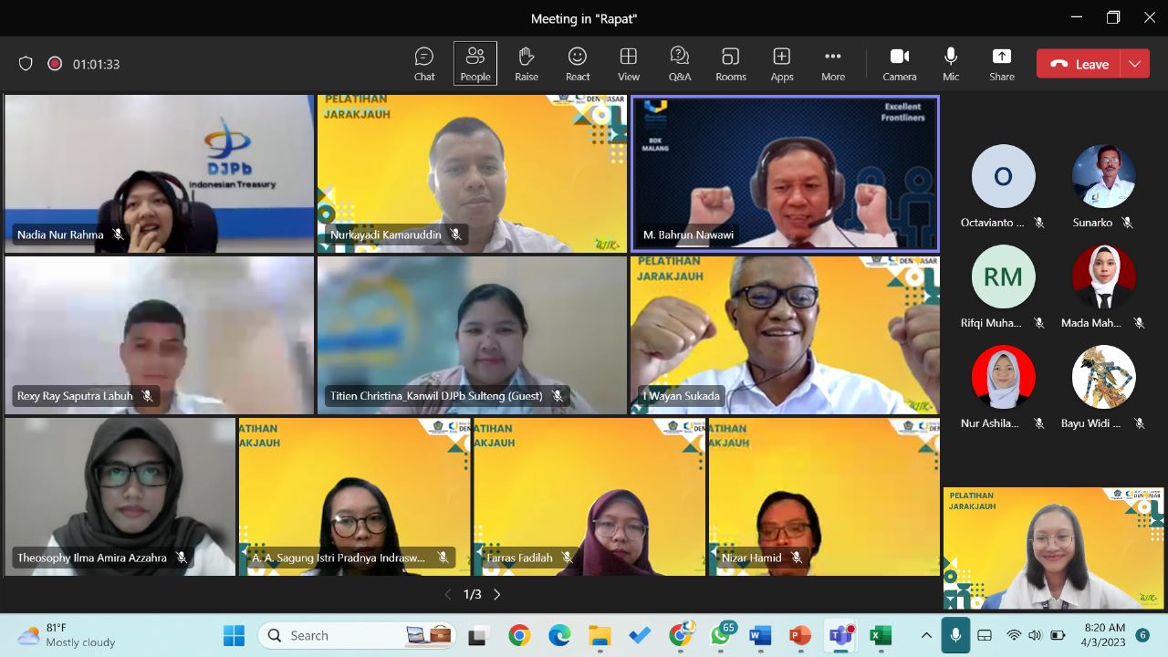 Pembukaan PJJ Excellent Frontliners Angkatan I Tahun Anggaran 2023