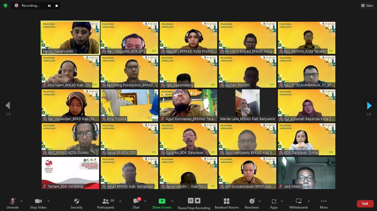 Pembukaan Pelatihan Pembekalan Fungsional Penilai Pemerintah Ahli Muda (Blended Learning) Tahun Anggaran 2023