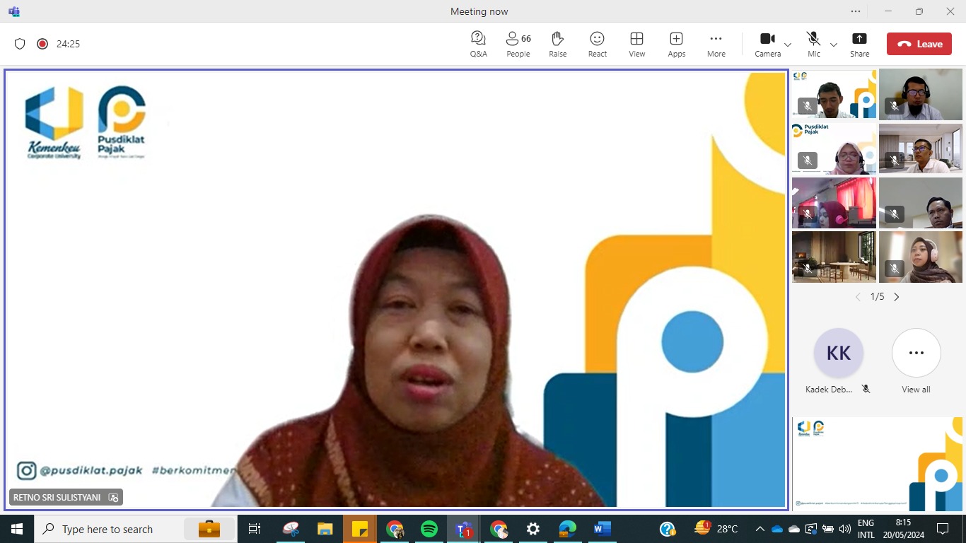 Kepala Pusdiklat Pajak Buka Pelatihan Minggu Keempat Bulan Mei 2024