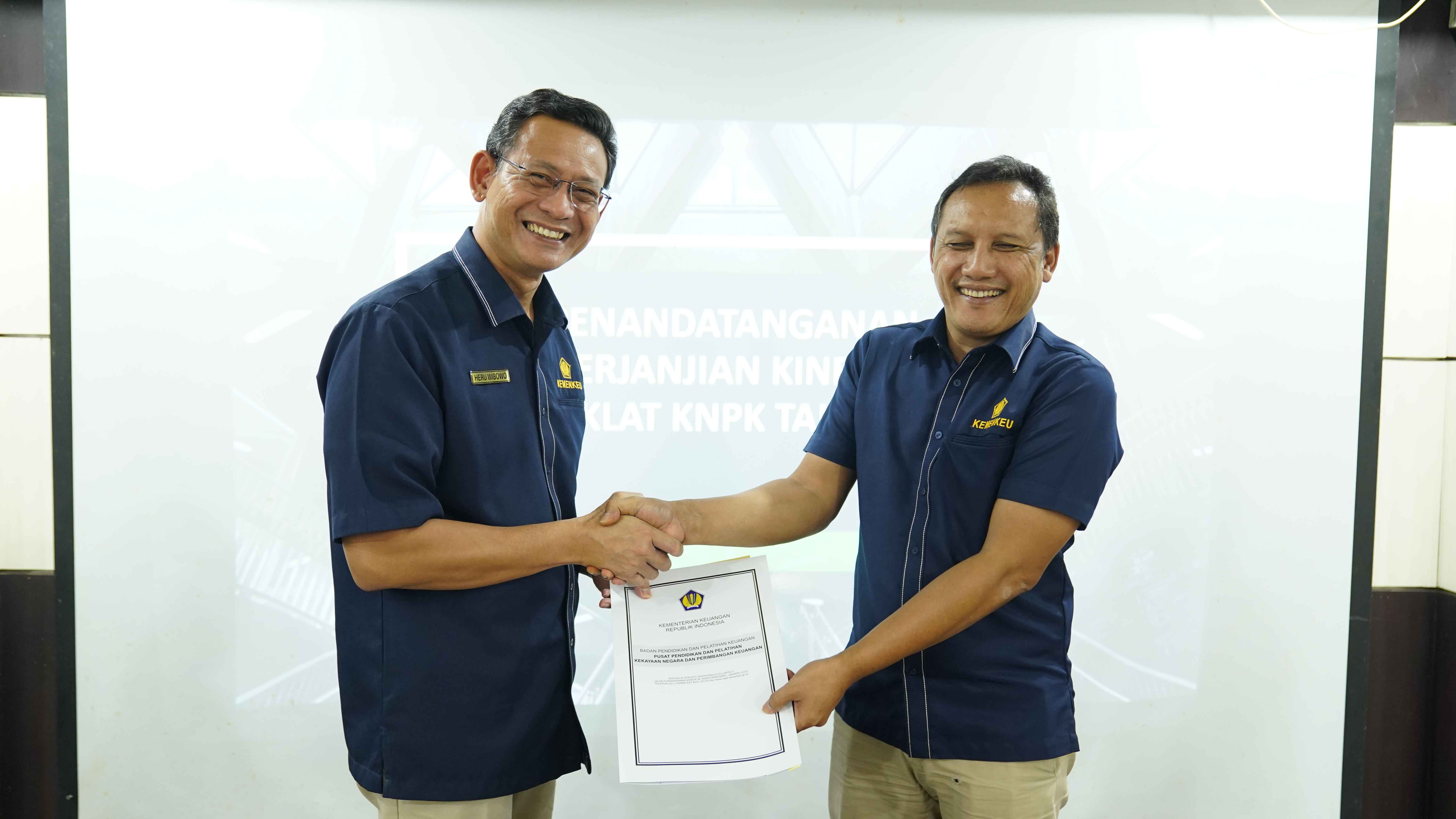 Pusdiklat KNPK melaksanakan Penandatanganan Perjanjian Kinerja Tahun 2024