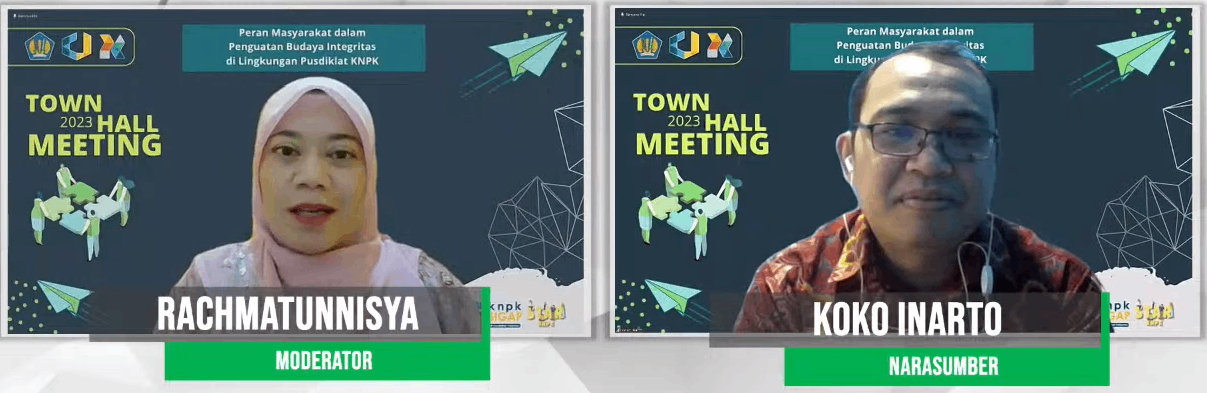 Pusdiklat KNPK menyelenggarakan Town Hall Meeting KNPK Tahun 2023 “Peran Masyarakat dalam Penguatan Budaya Integritas di Lingkungan Pusdiklat KNPK”