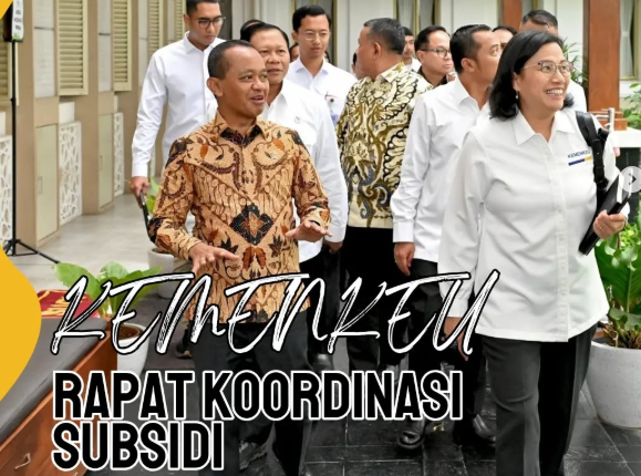 Menteri Keuangan Sri Mulyani hadiri rapat koordinasi bersama Menteri ESDM dan Menko PMK