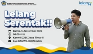 Pelaksanaan Lelang Serentak Kementerian Keuangan Jawa Timur