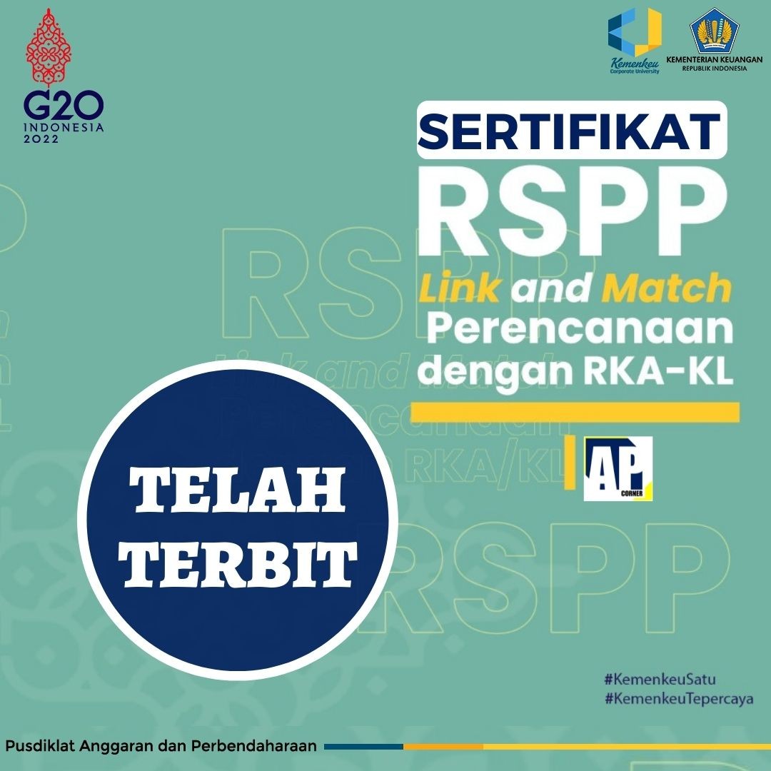 Sertifikat AP Corner "RSPP: Link And Match Perencanaan Dengan RKA K/L