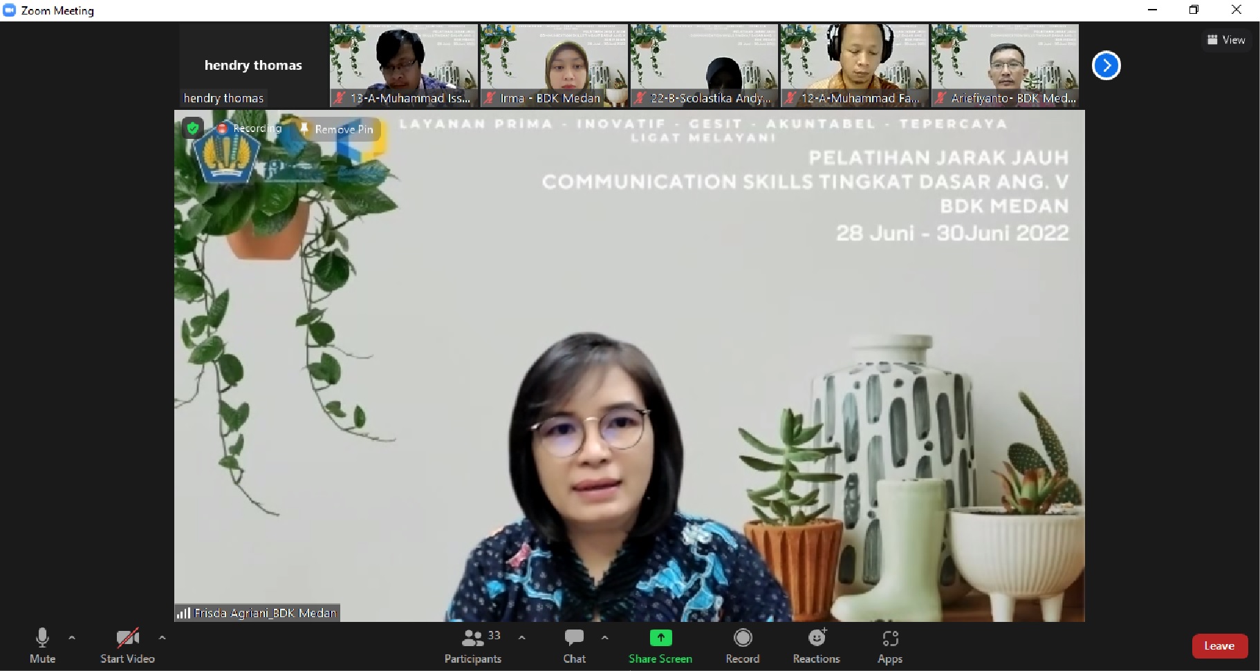 Pembukaan PJJ Communication Skills Tingkat Dasar Angkatan V