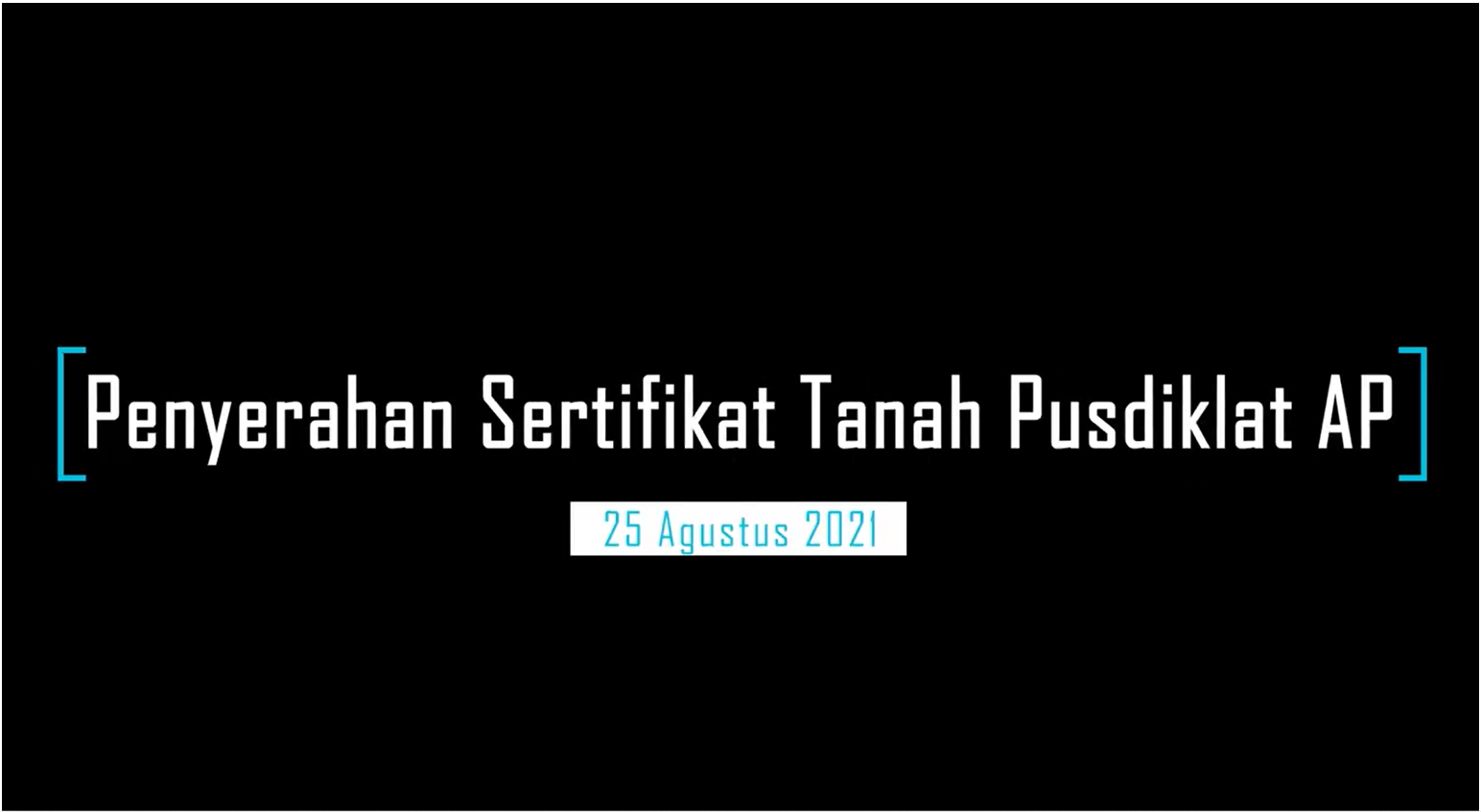 Penyerahan Sertifikat Tanah Pusdiklat Anggaran dan Perbendaharaan oleh Kepala BPN Bogor