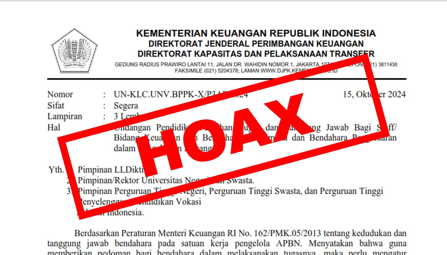 Lagi, Penipuan Mengatasnamakan BPPK, Tetap Waspada!