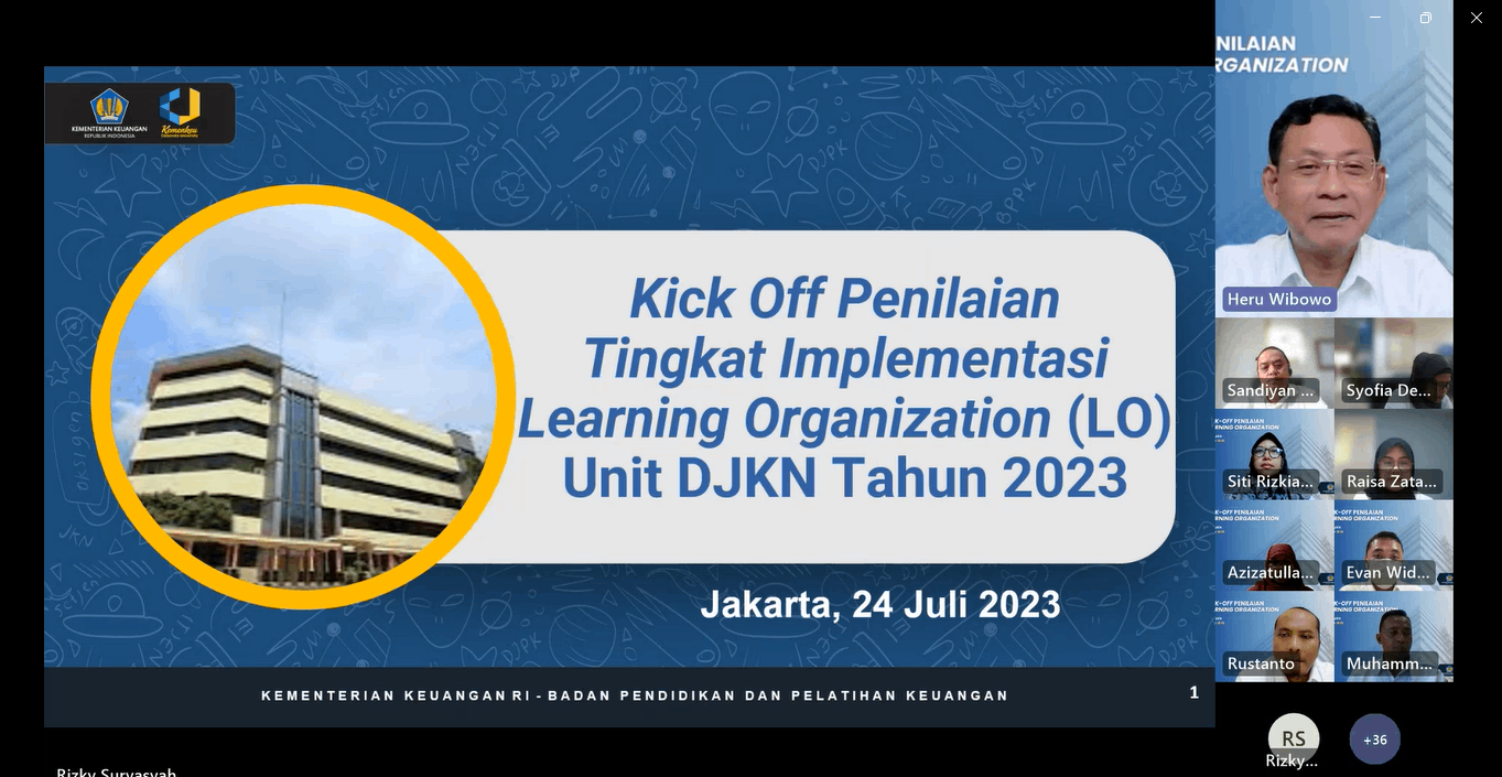 Pusdiklat KNPK Menyelenggarakan Kick Off Penilaian Tingkat Implementasi LO 2023 untuk unit DJKN