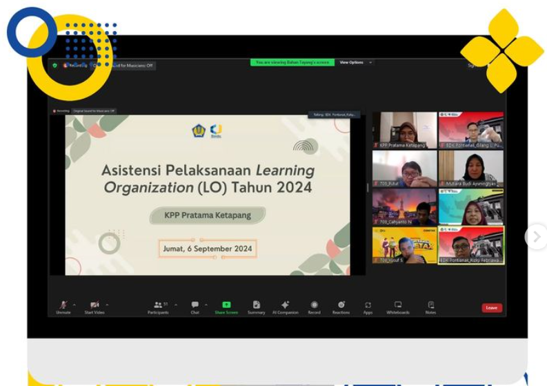 Asistensi Implementasi Learning Organization Tahun 2024 kepada KPP Pratama Ketapang