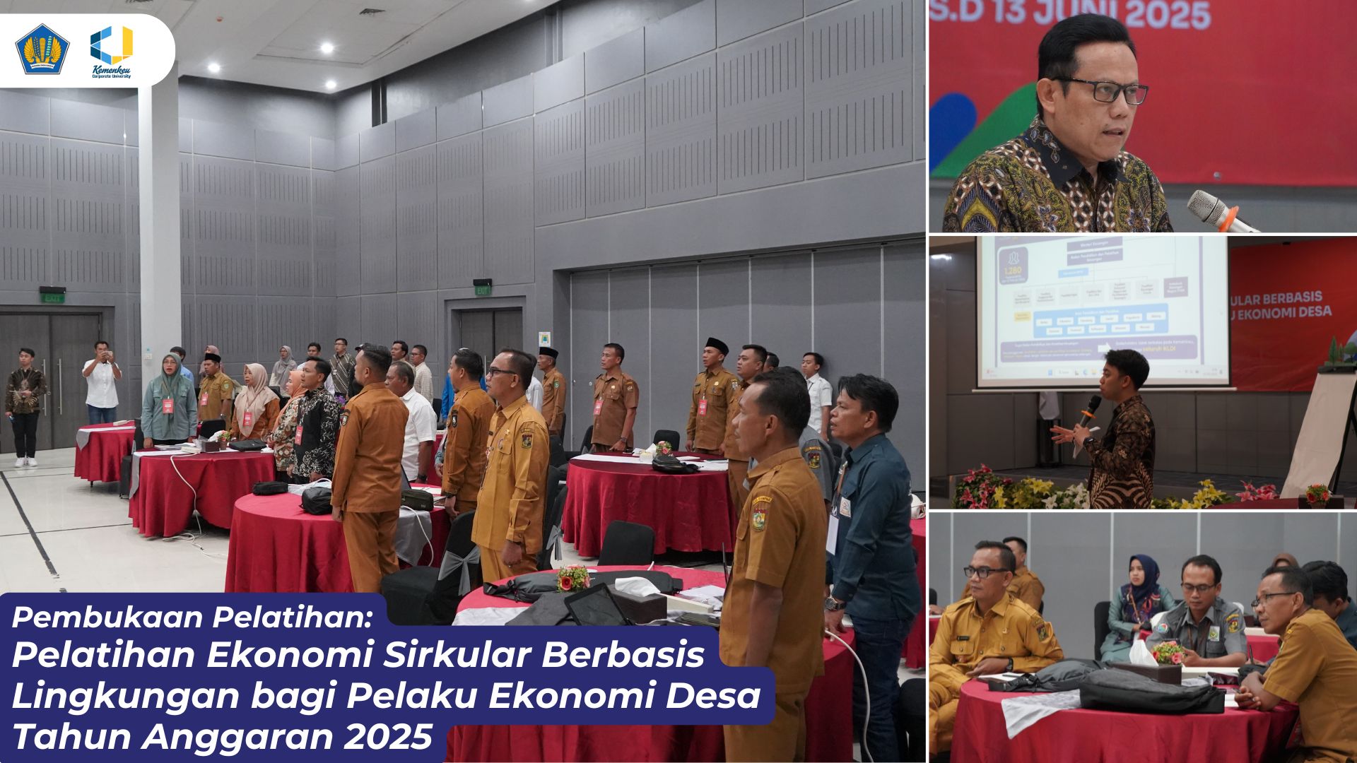 Pembukaan Pelatihan Ekonomi Sirkular Berbasis Lingkungan bagi Pelaku Ekonomi Desa Tahun Anggaran 2025