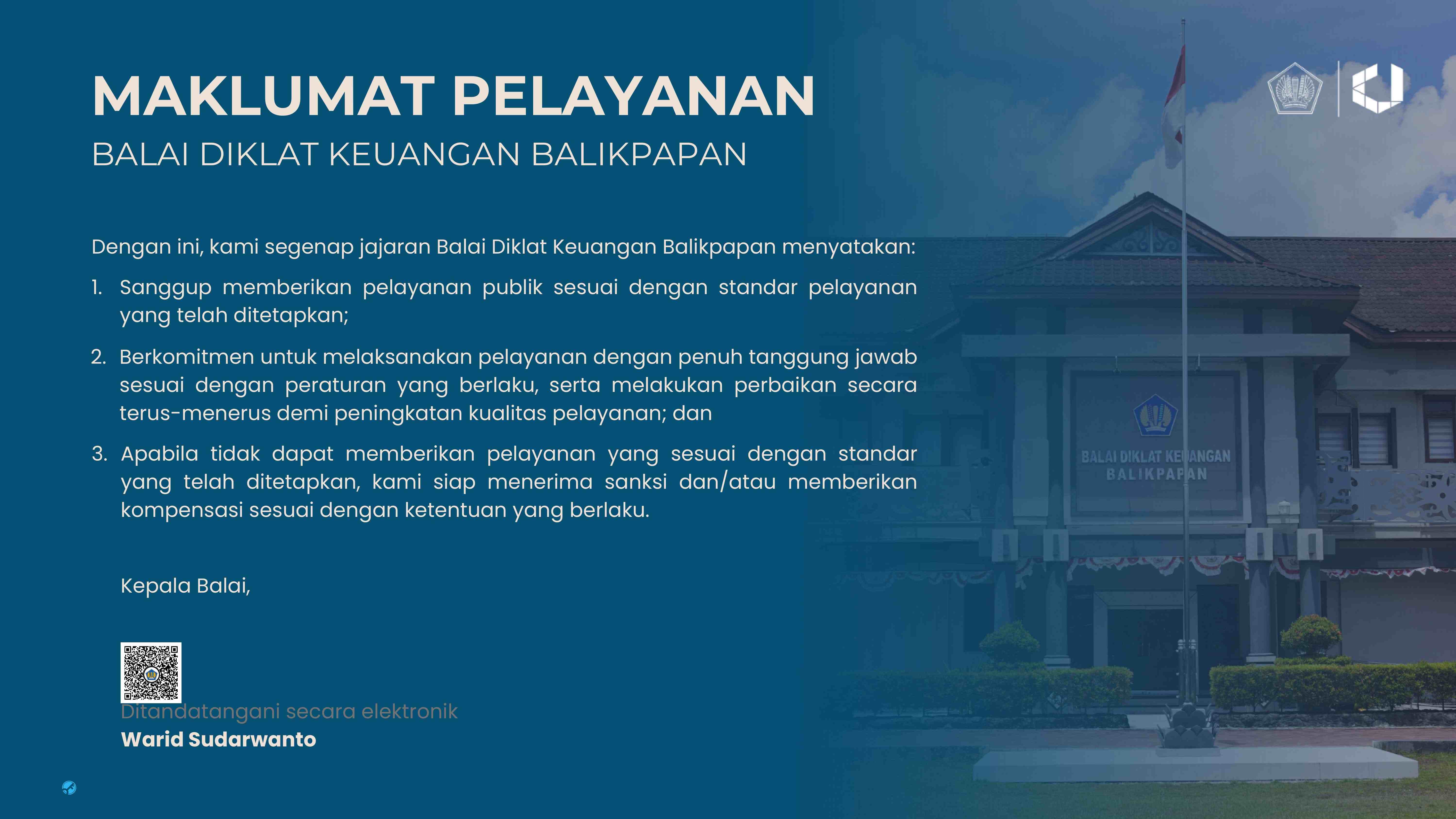 Dengan PASTI, BDK Balikpapan Terus Berupaya Memberikan Pelayanan Terbaik