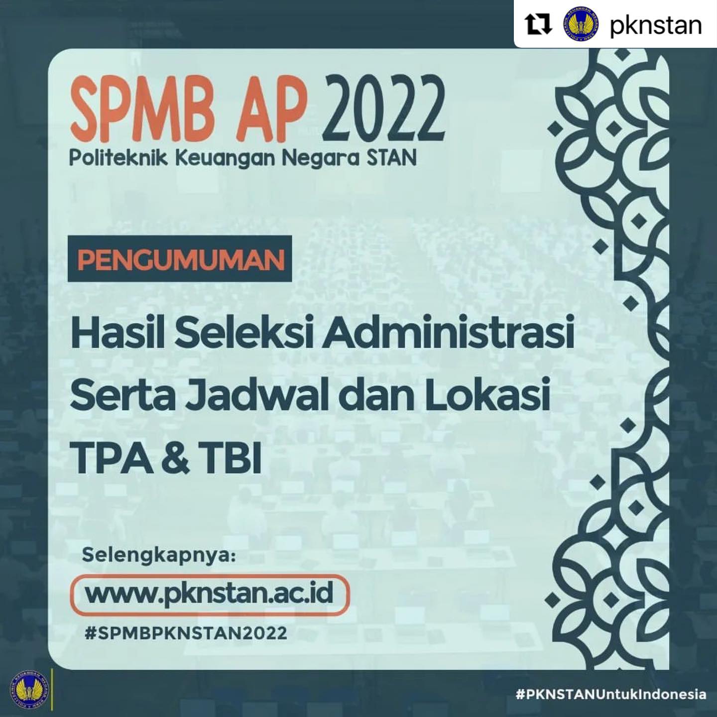 SPMB Alih Program PKN STAN tahun 2022